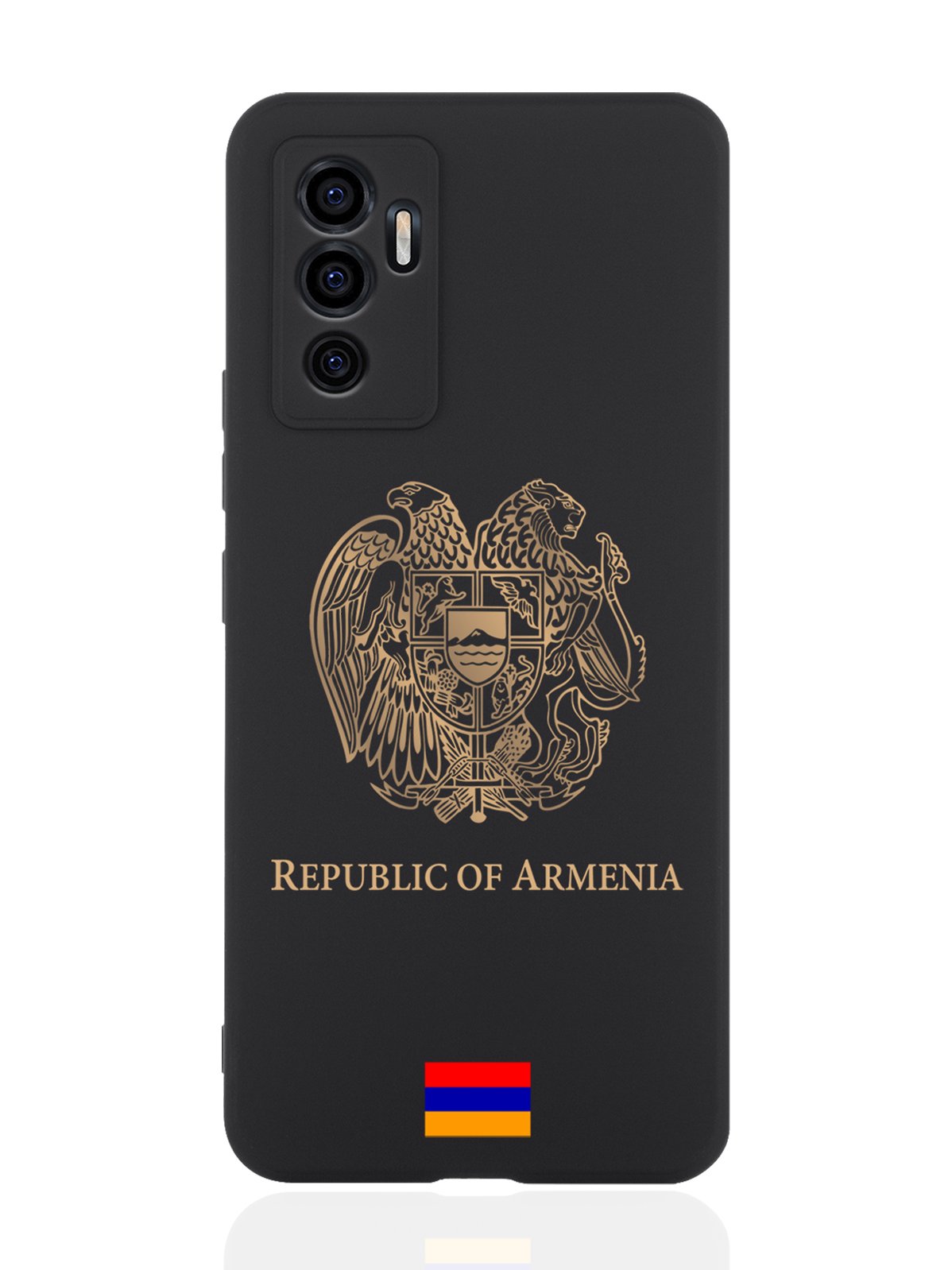 

Чехол SignumCase для Vivo V23e Золотой Герб Армении черный, Черный;золотистый