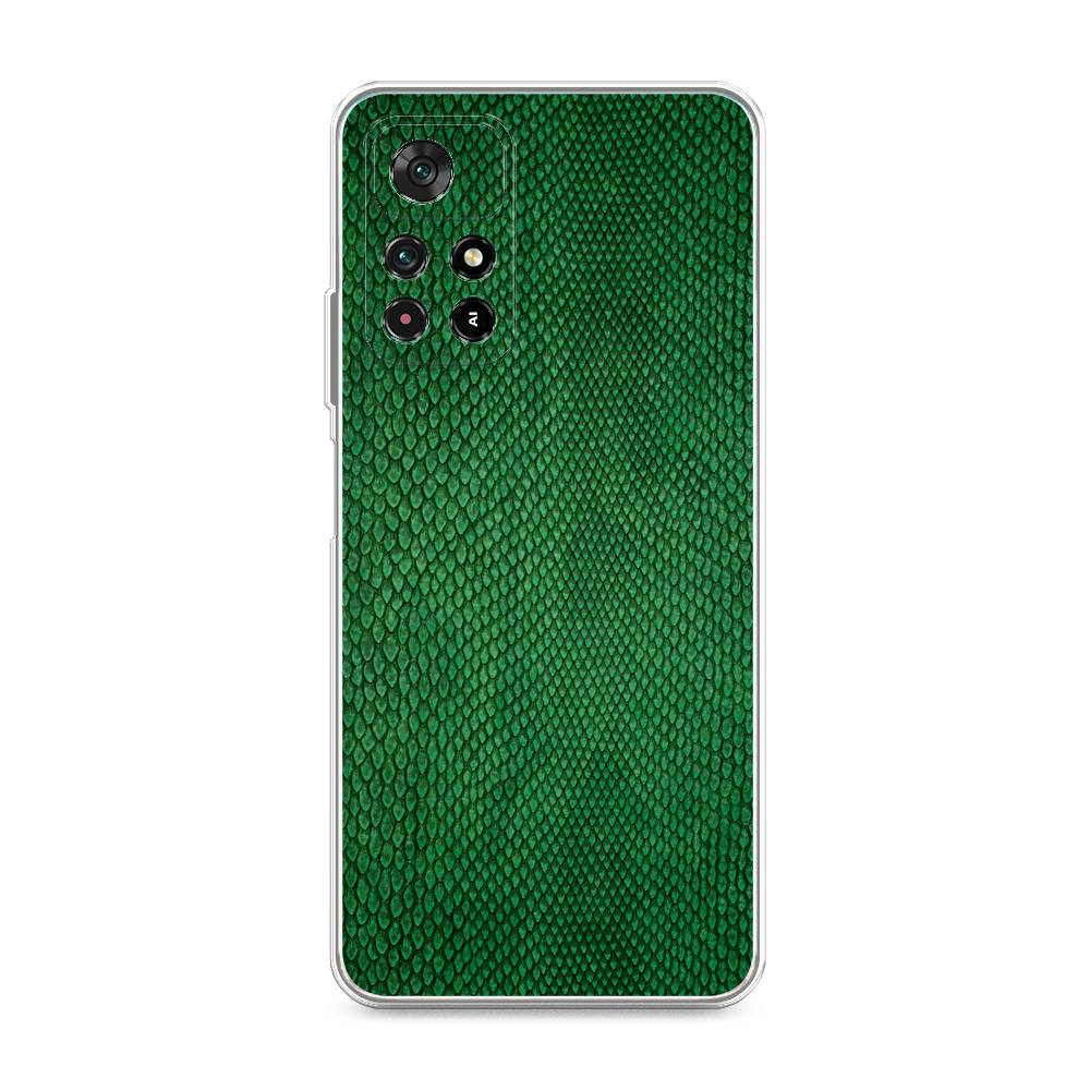 фото Силиконовый чехол "изумрудная змея" на xiaomi redmi note 11s 5g awog