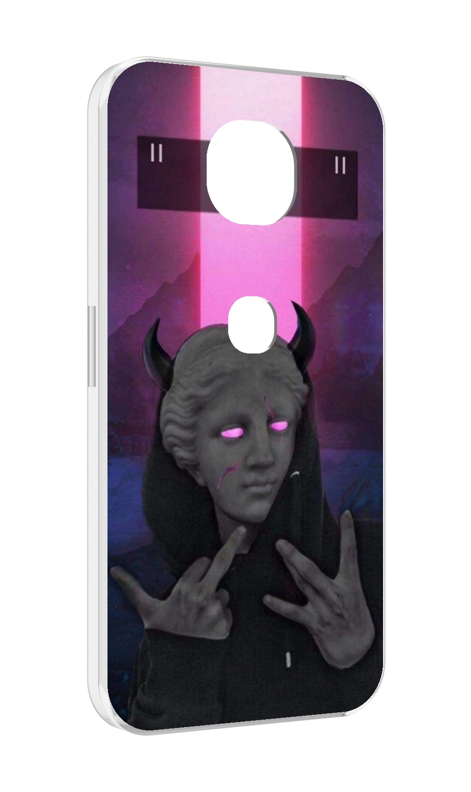 

Чехол MyPads глитч-статуя для Motorola Moto G5S (XT1799-2), Прозрачный, Tocco