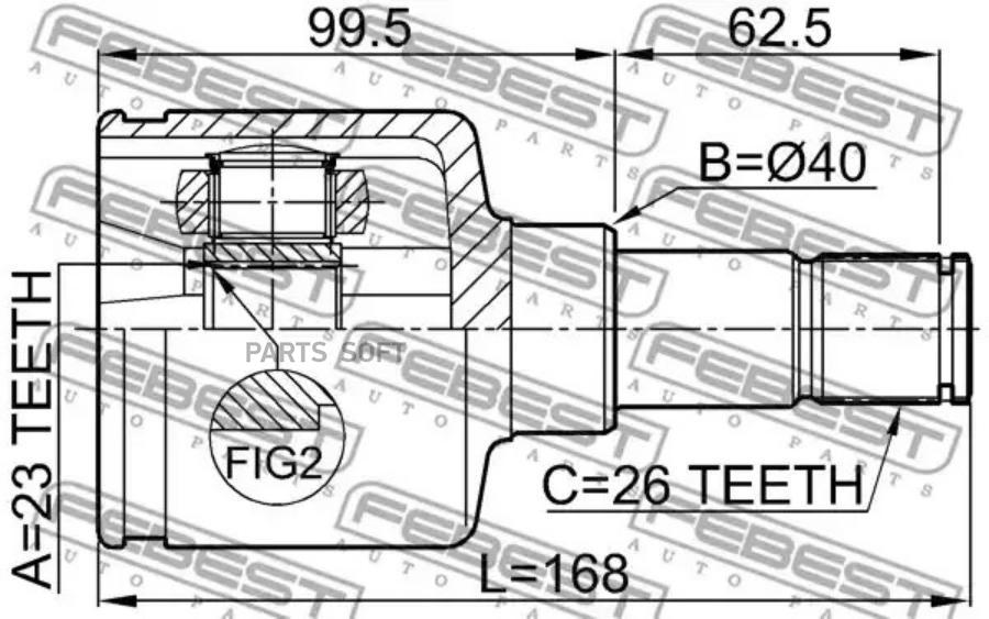 

ШРУС внутренний L FEBEST 2111-CB420LH