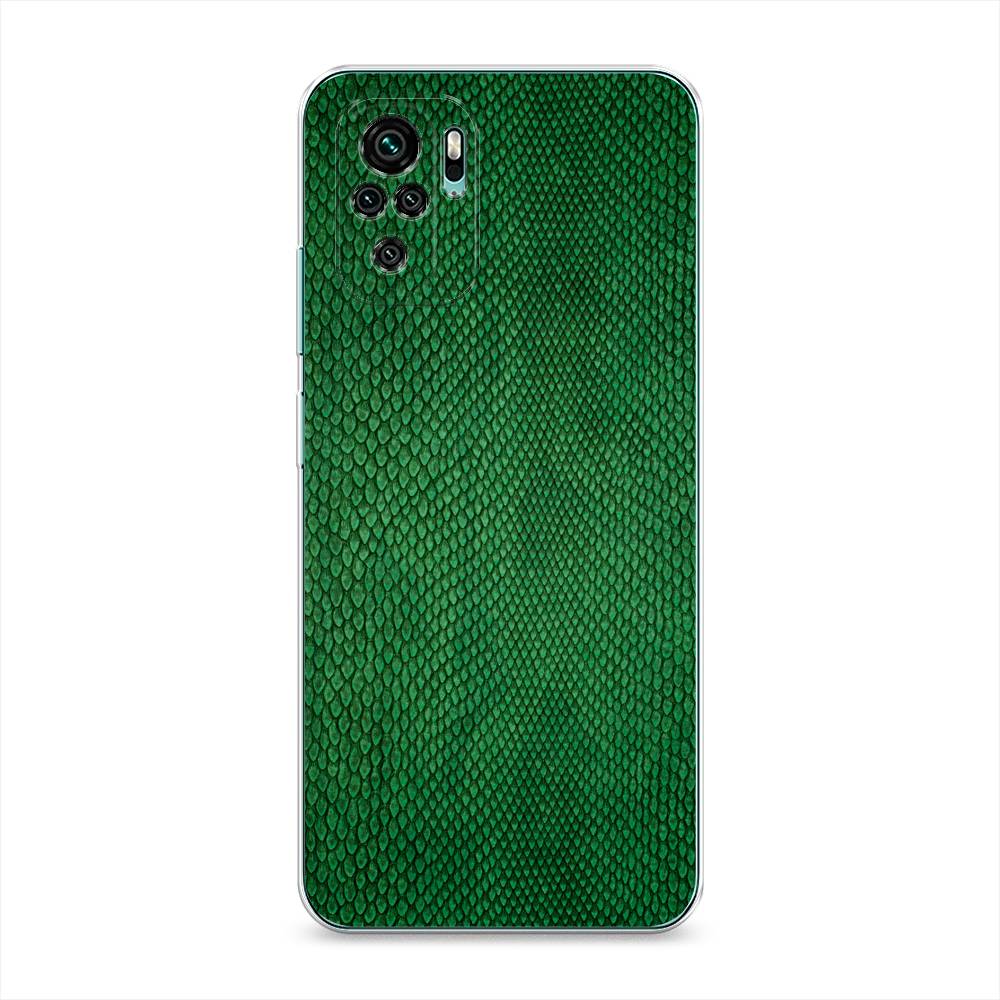 фото Силиконовый чехол "изумрудная змея" на xiaomi redmi note 10 awog