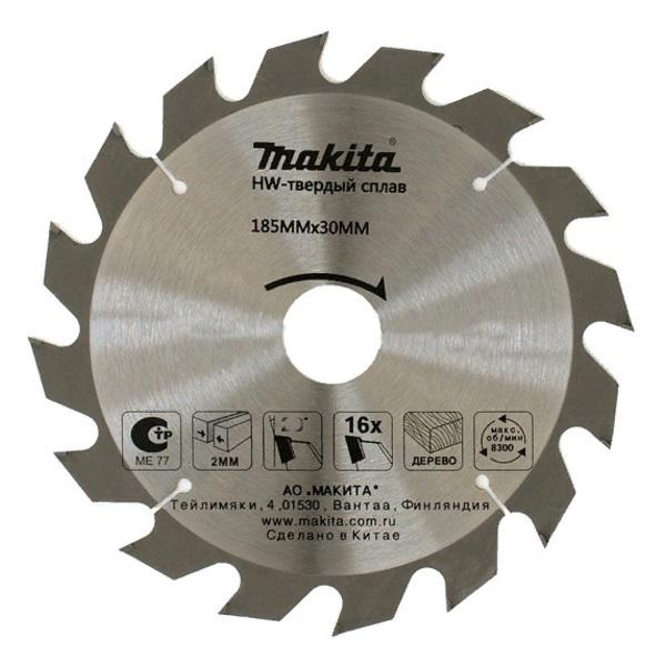 фото Диск пильный 185 х 30/20 мм,16 зубьев, makita standard, d-51421