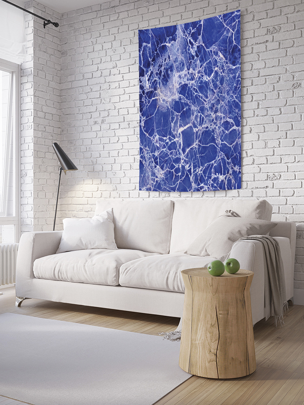 

Вертикальное фотопанно на стену JoyArty Синий мрамор 150x200 см, Синий мрамор