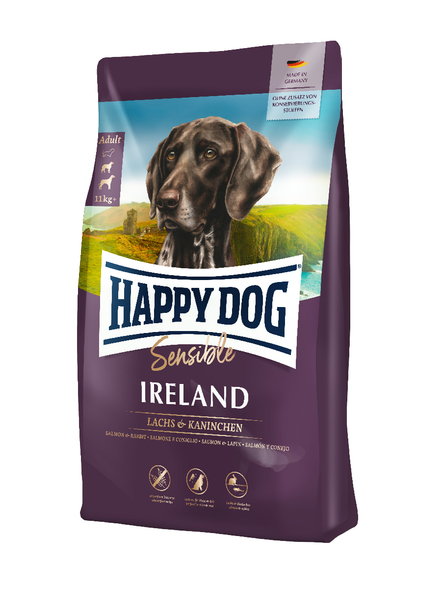 фото Сухой корм для собак happy dog supreme sensible irland, кролик, лосось, 12,5кг