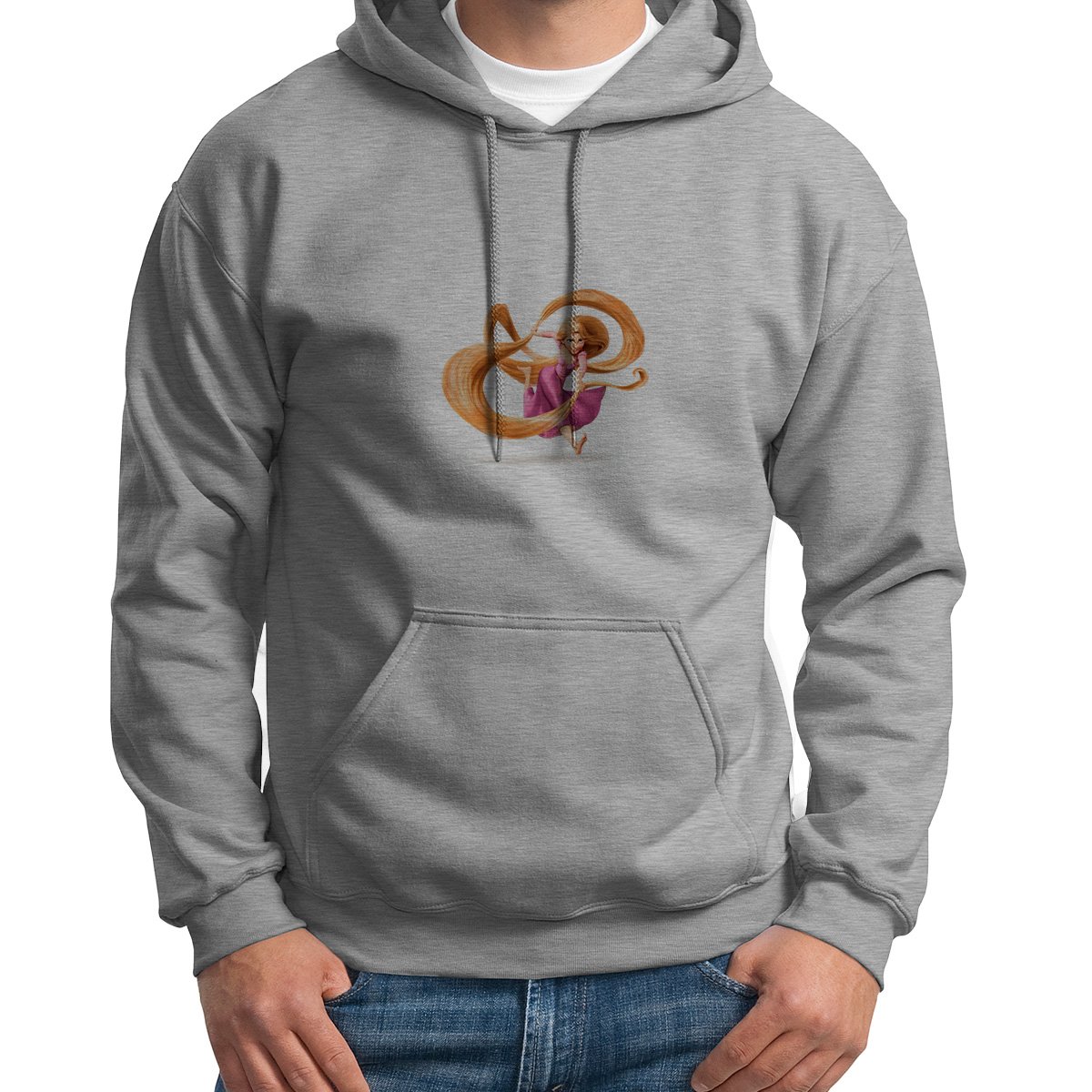 

Худи унисекс CoolPodarok Мультфильм.Рапунцель серое 46 RU, S0501720