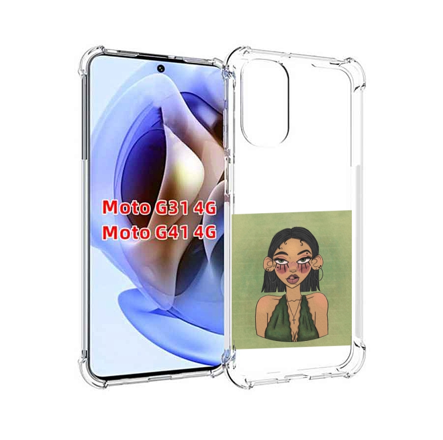 

Чехол MyPads девушка-с-каре-и-тату для Motorola Moto G31 4G / G41 4G, Прозрачный, Tocco