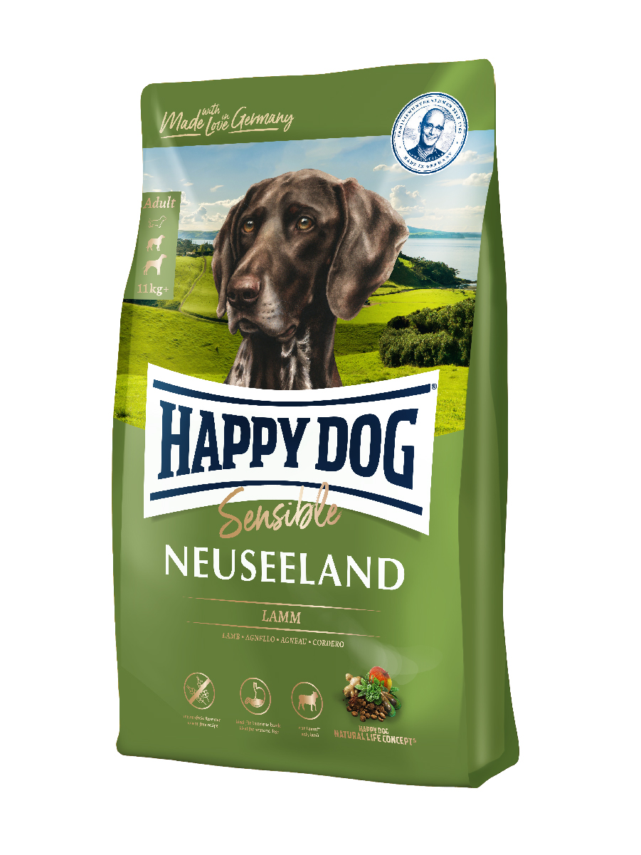 Сухой корм для собак Happy Dog Supreme Sensible Neuseeland, ягненок, рис, 12,5кг