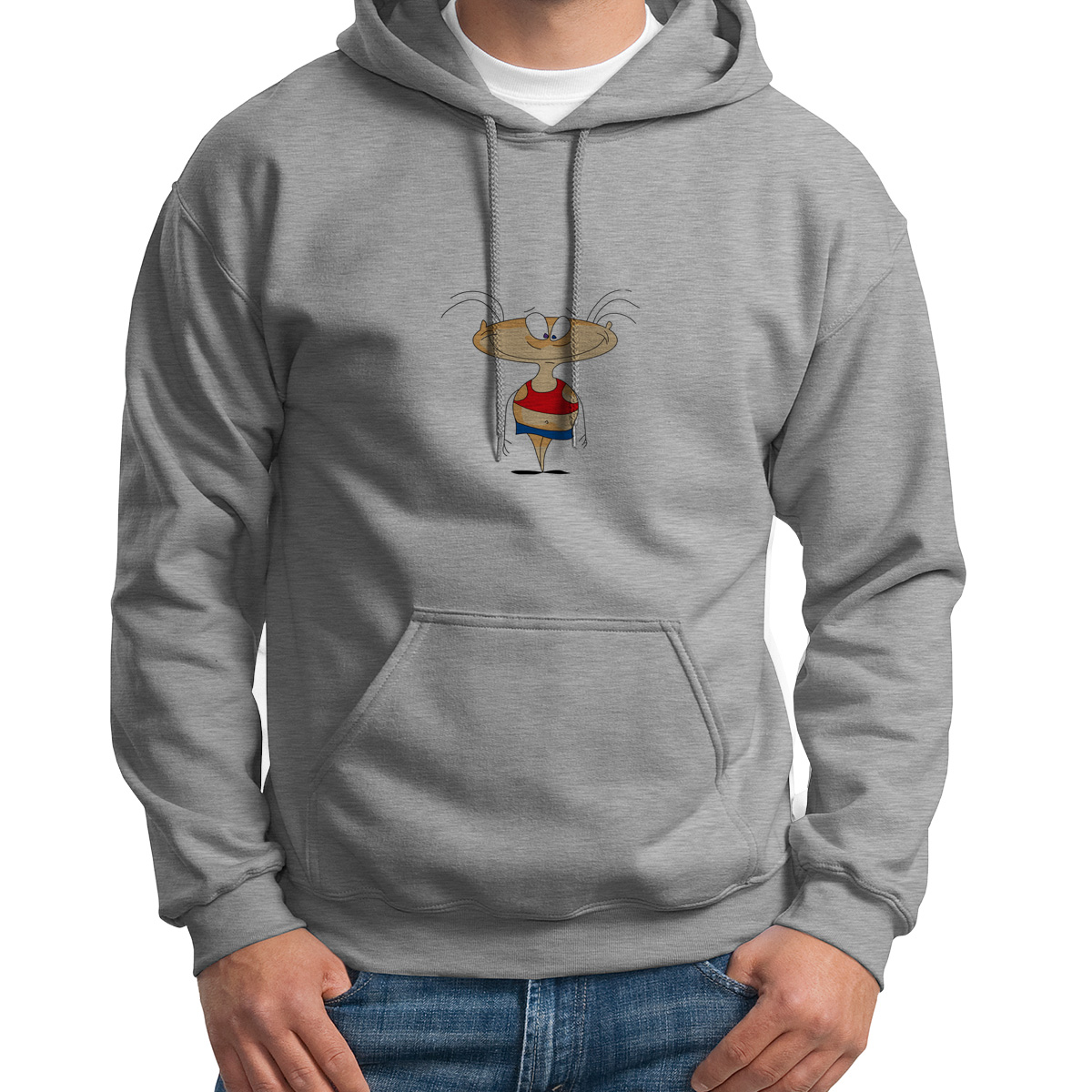 

Худи унисекс CoolPodarok Мультфильм. Масяея с улыбкой серое 46 RU, S0501713