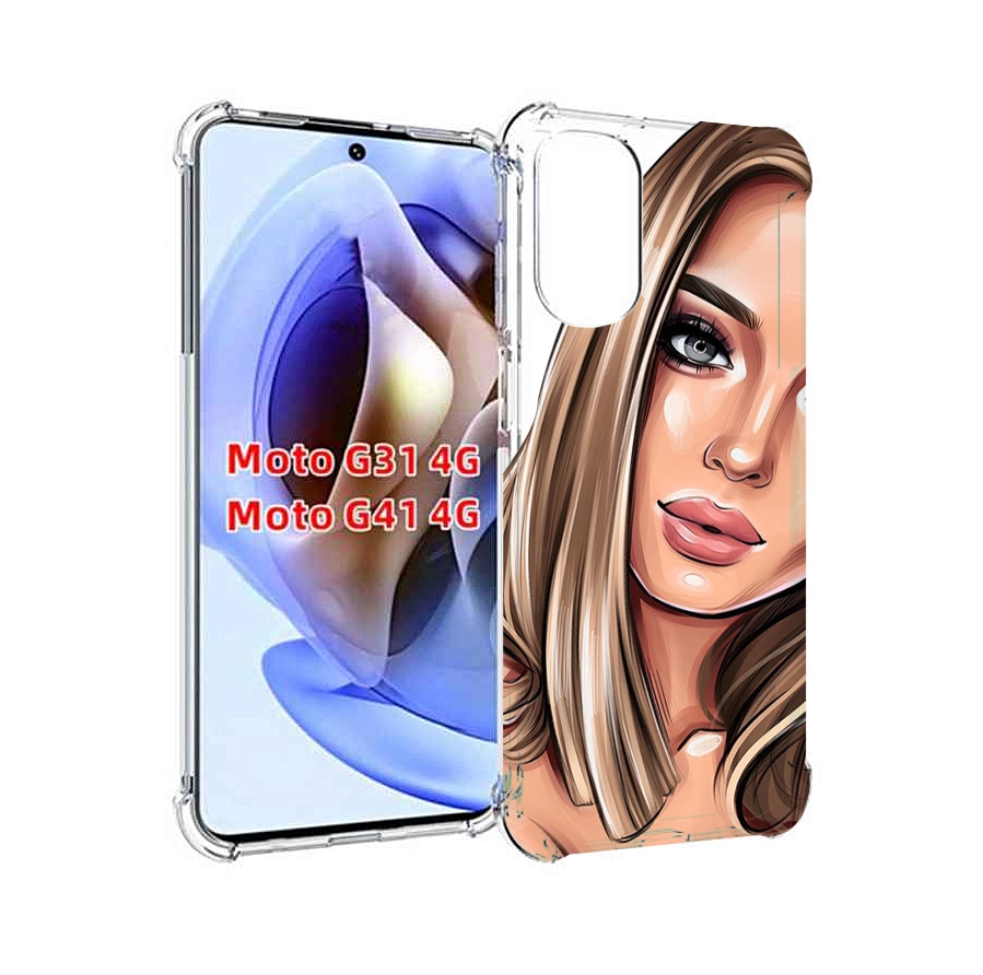

Чехол MyPads девушка-с-каре женский для Motorola Moto G31 4G / G41 4G, Прозрачный, Tocco