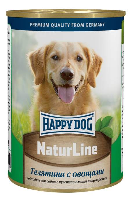 фото Консервы для собак happy dog naturline, телятина, овощи, 20шт, 400г