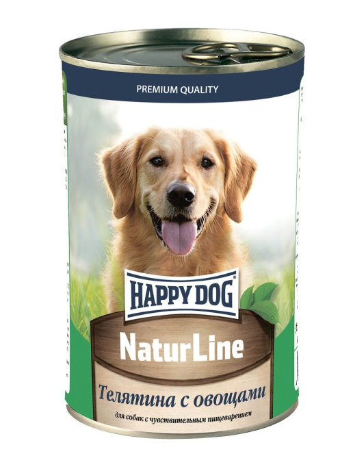 фото Консервы для собак happy dog naturline, телятина, овощи, 20шт по 400г