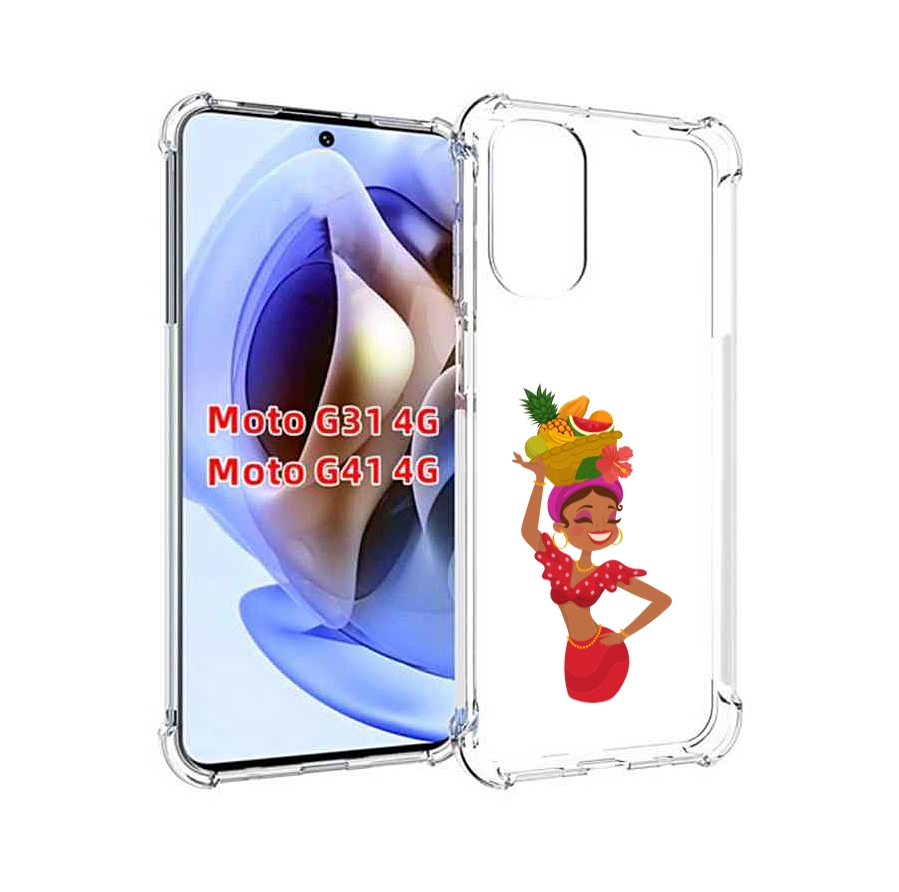 

Чехол MyPads девушка-мулатка для Motorola Moto G31 4G / G41 4G, Прозрачный, Tocco
