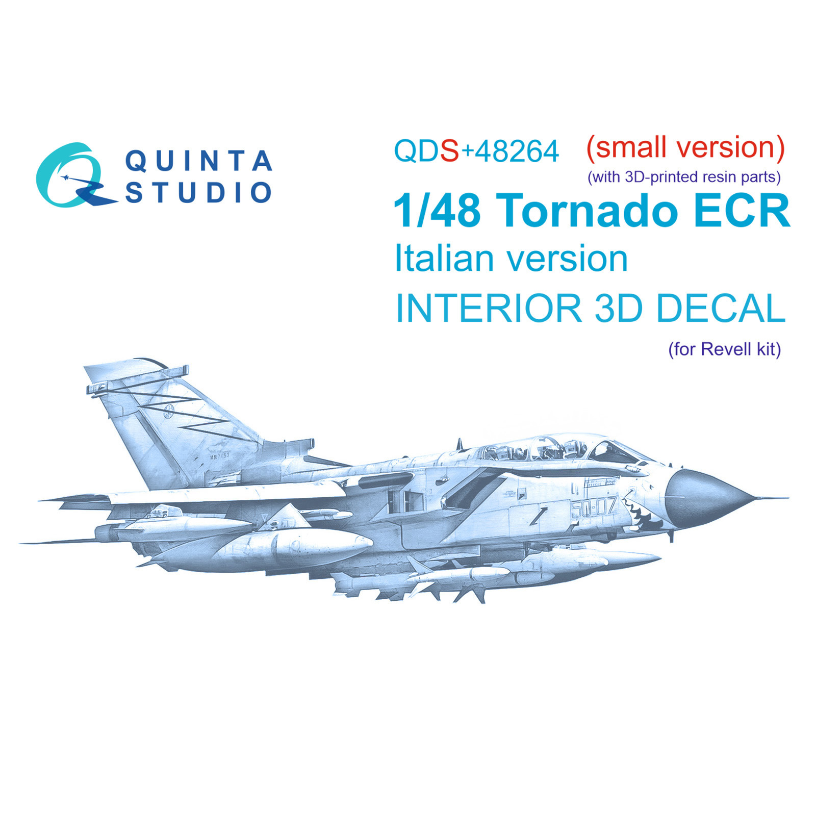 

3D Декаль Quinta Studio 1/48 интерьера кабины Tornado ECR Italian Revell QDS+48264, Цветной