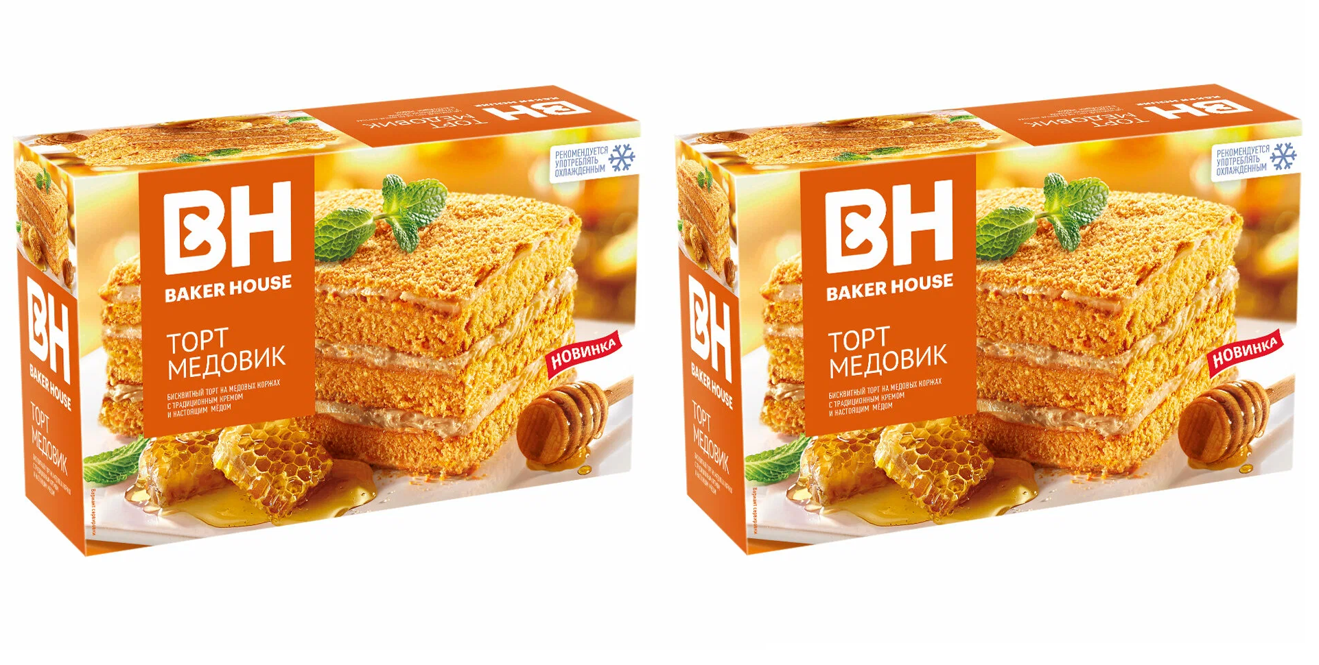 

Торт Baker House Медовик, 350 г х 2 шт