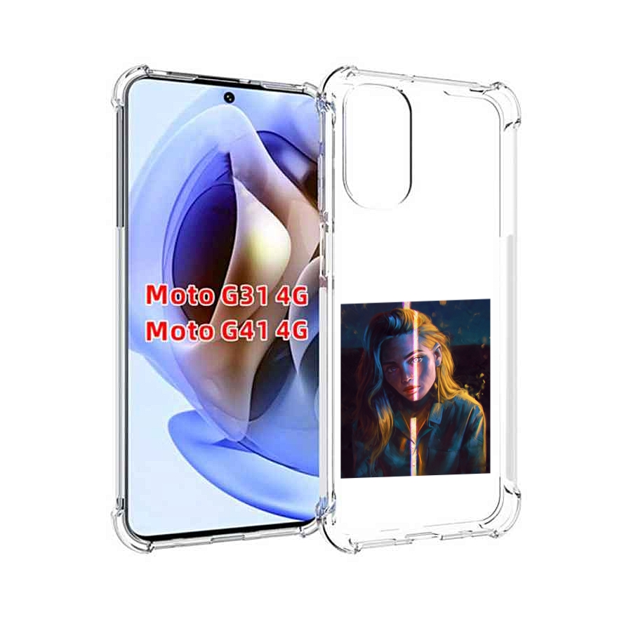 

Чехол MyPads девушка-в-тени для Motorola Moto G31 4G / G41 4G, Прозрачный, Tocco