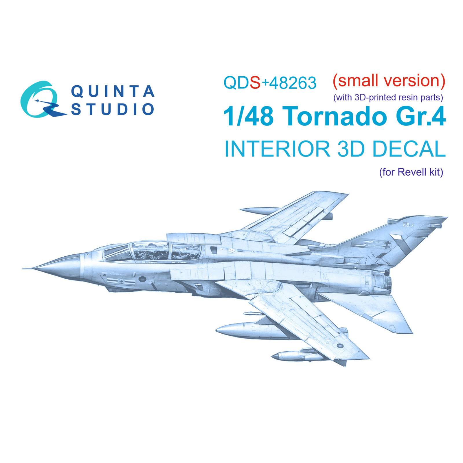 

3D Декаль Quinta Studio 1/48 интерьера кабины Tornado GR4 Revell QDS+48263, Однотонный