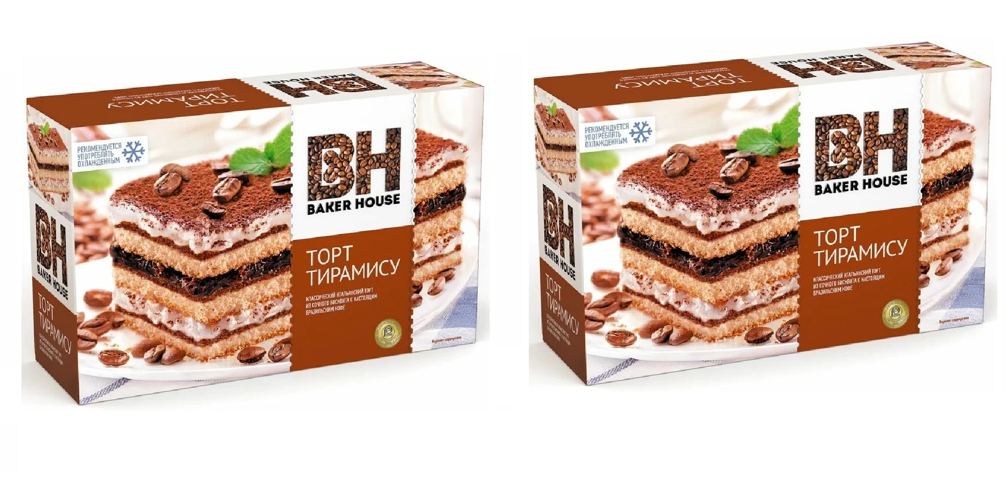 

Торт Baker House бисквитный Тирамису, 350 г х 2 шт
