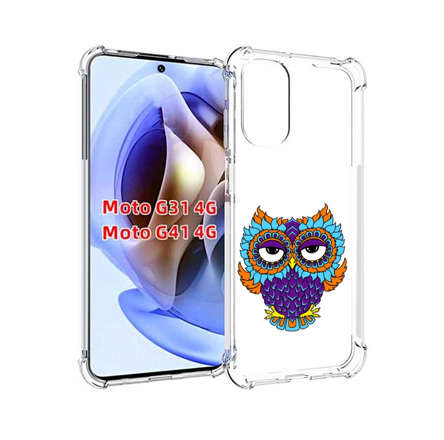 

Чехол MyPads Цветная сова для Motorola Moto G31 4G / G41 4G, Прозрачный, Tocco