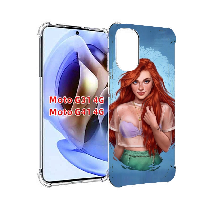 

Чехол MyPads девушка-в-голубом-фоне женский для Motorola Moto G31 4G / G41 4G, Прозрачный, Tocco