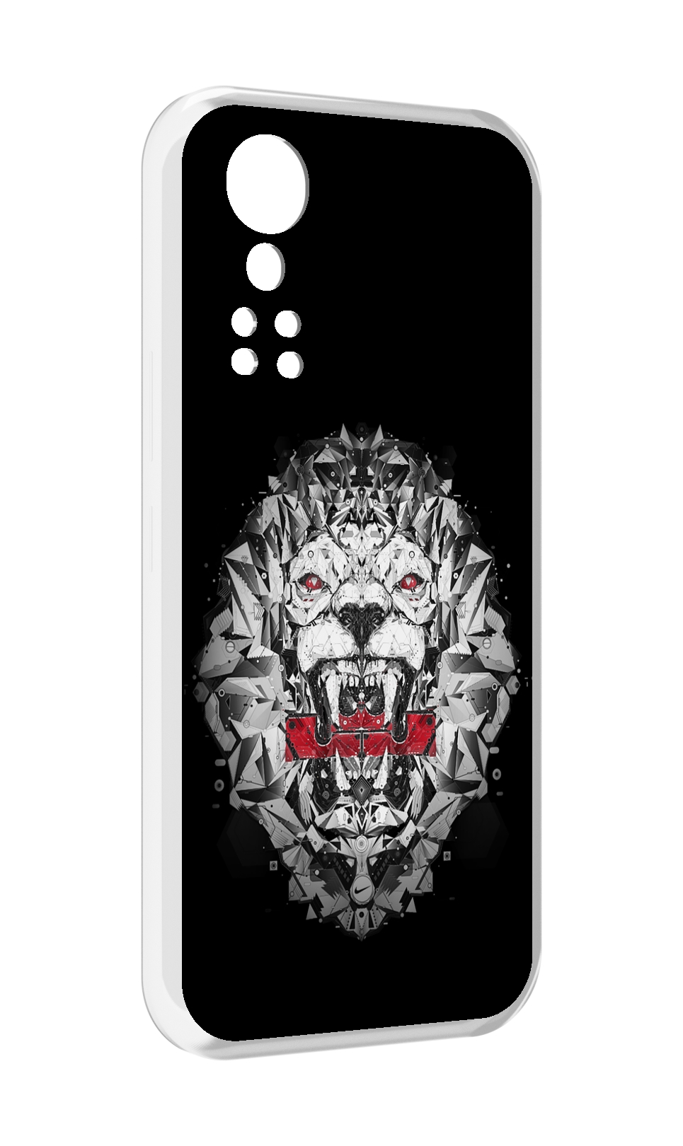 

Чехол MyPads тигр-с-гранями-черно-белый для ZTE Axon 30 5G / Axon 30S, Прозрачный, Tocco