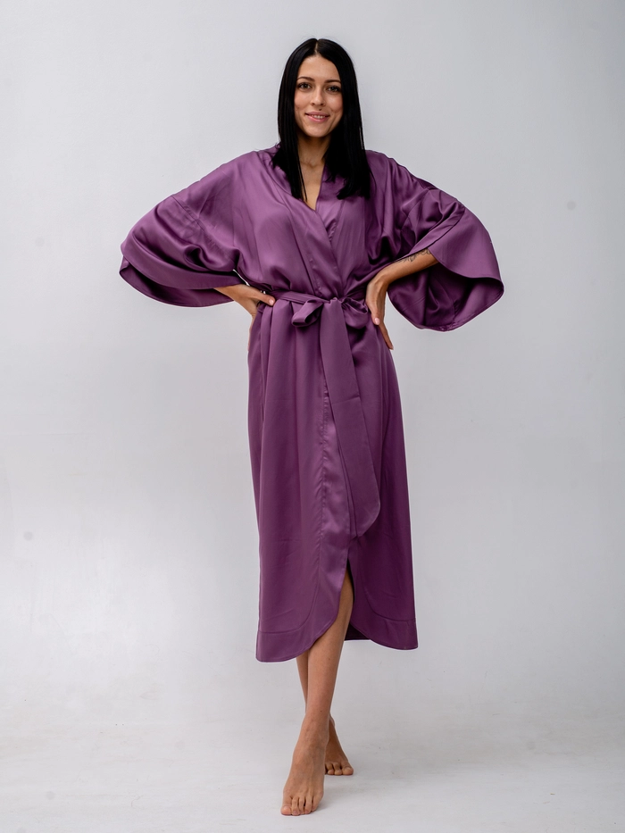 Халат женский Малиновые Сны XALOVLI фиолетовый 48-50 RU