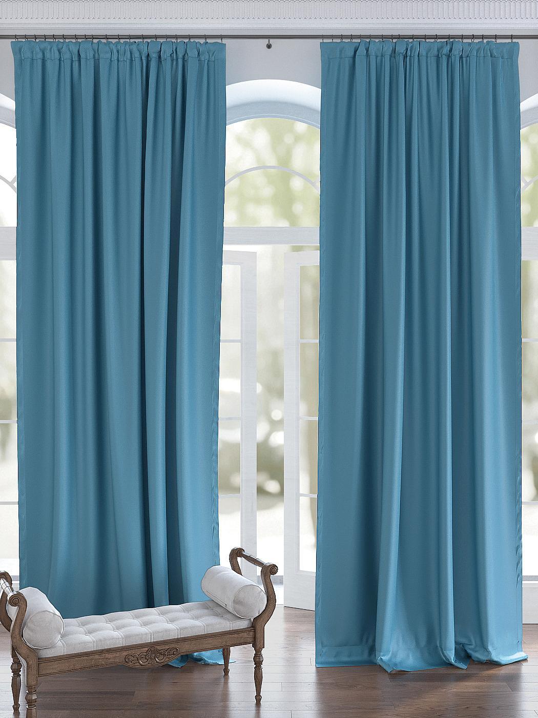 

Комплекты штор AT HOME Тиаго (синий) высота 280 см, ширина 150 см, Синий/Голубой, 950354