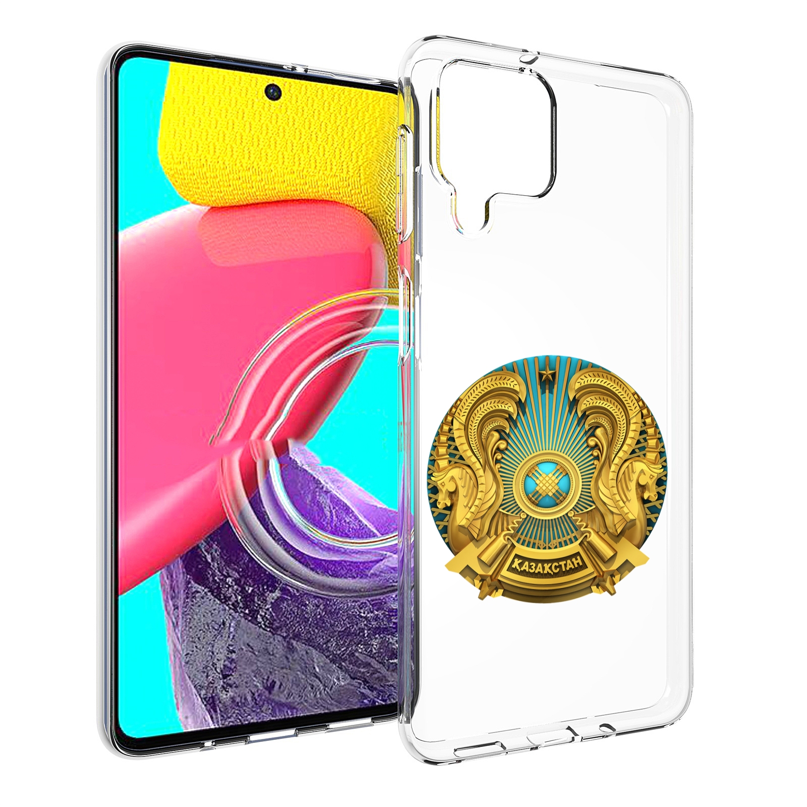 

Чехол MyPads герб-казахстана для Samsung Galaxy M53 (SM-M536), Прозрачный, Tocco