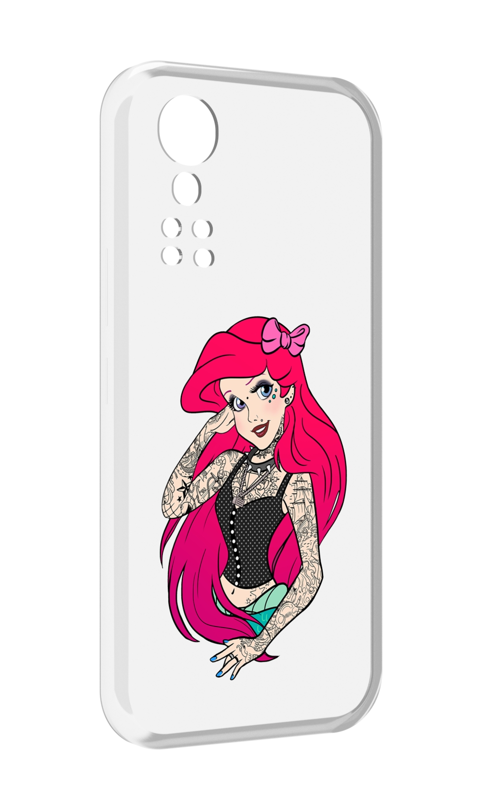 

Чехол MyPads татуированная-принцесса женский для ZTE Axon 30 5G / Axon 30S, Прозрачный, Tocco