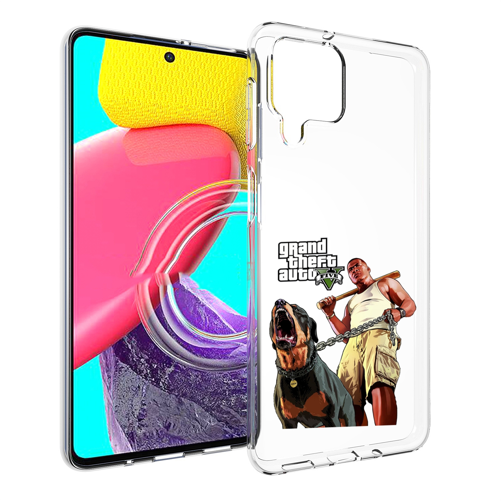 

Чехол MyPads GTA грозная собака для Samsung Galaxy M53 (SM-M536), Прозрачный, Tocco