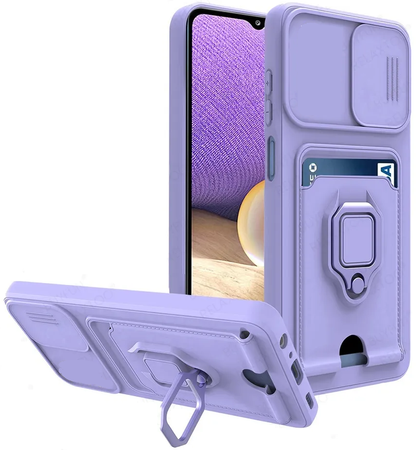 

Чехол-накладка MULTI FUNCTION 4 в 1 для Apple iPhone 14 Pro сиреневый (Фиолетовый)