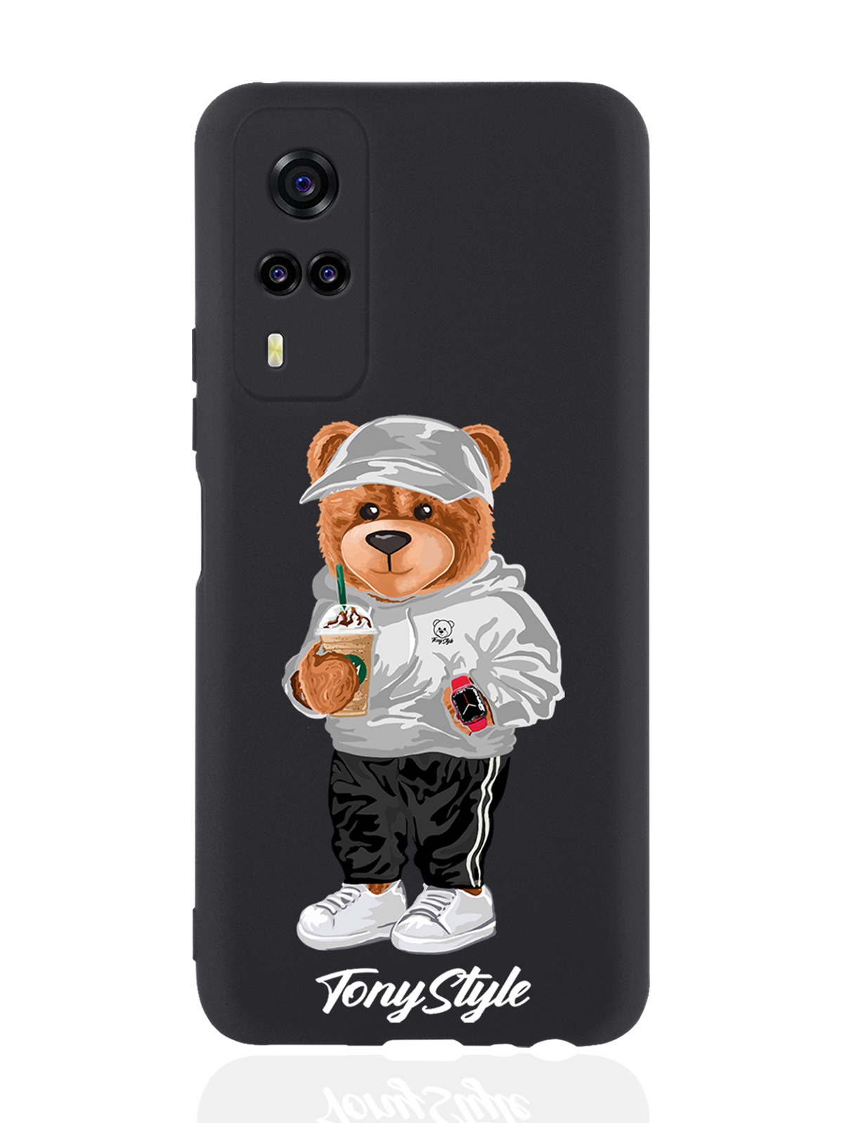 

Чехол Tony Style для Vivo Y31/Y53S Tony Style с кофе черный, Серый;белый;черный