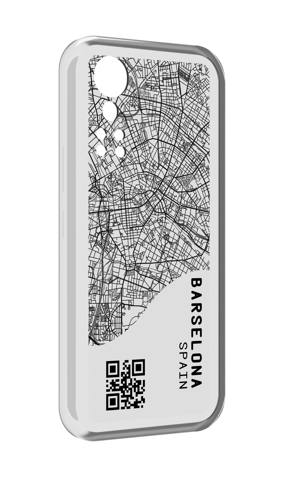 

Чехол MyPads схема-барселона для ZTE Axon 30 5G / Axon 30S, Прозрачный, Tocco