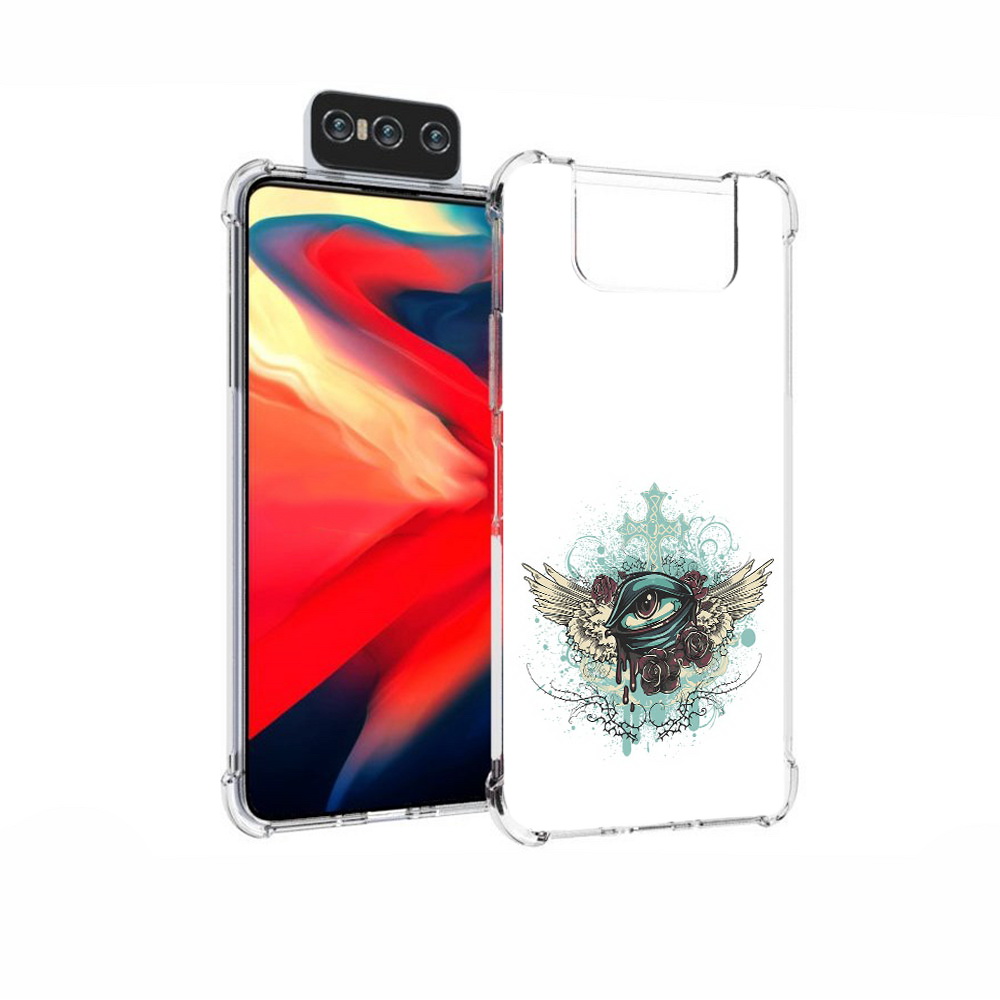 

Чехол MyPads Tocco для Asus Zenfone 7 (ZS670KS) плачущий глаз с крыльями, Прозрачный, Tocco