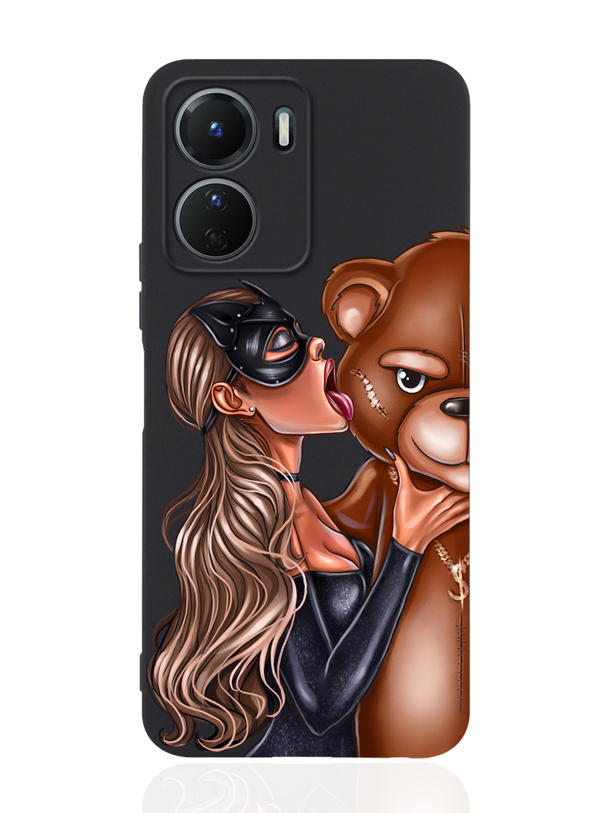 

Чехол MustHaveCase для Vivo Y16 Кошечка и мишка черный, Черный;коричневый