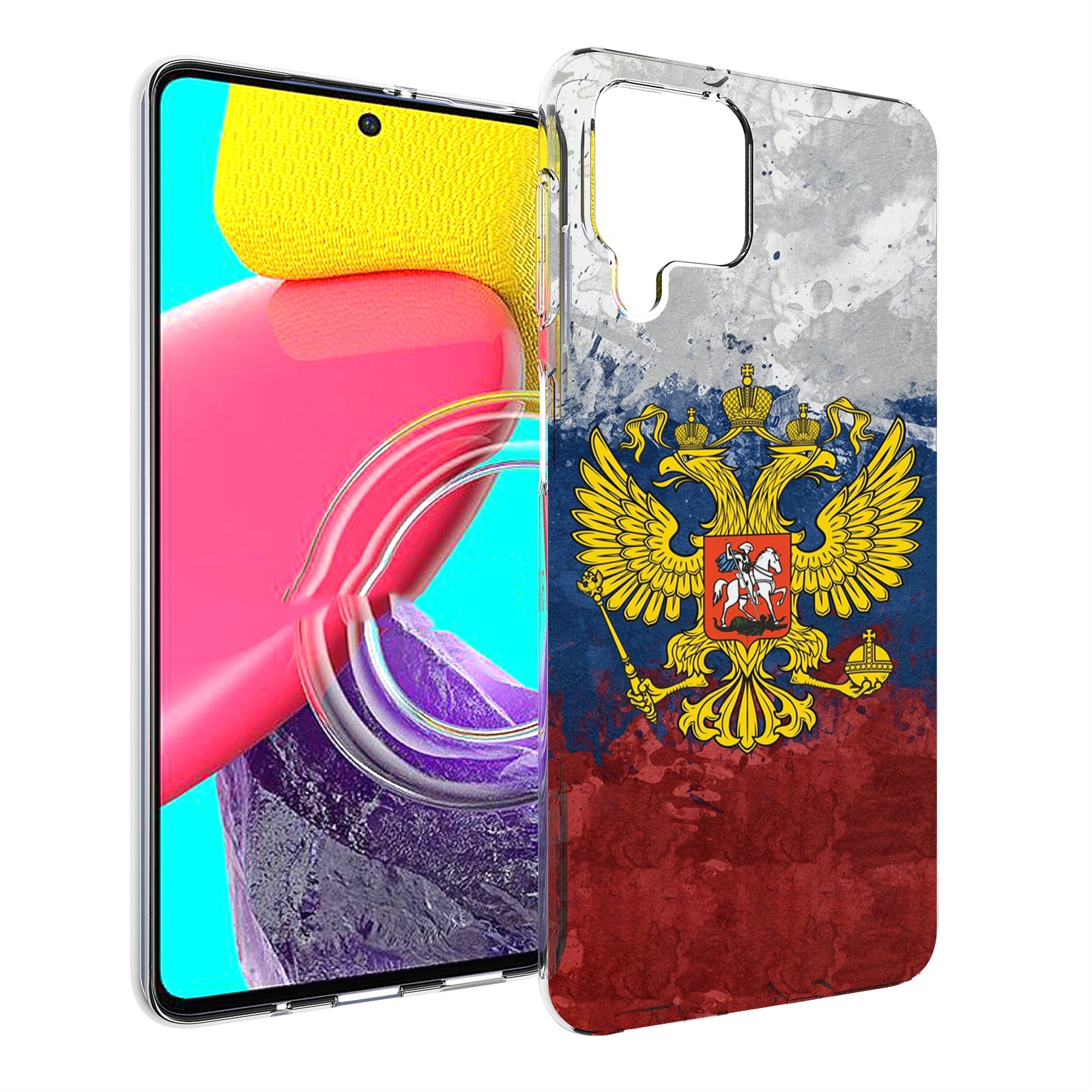 

Чехол MyPads герб-России для Samsung Galaxy M53 (SM-M536), Прозрачный, Tocco