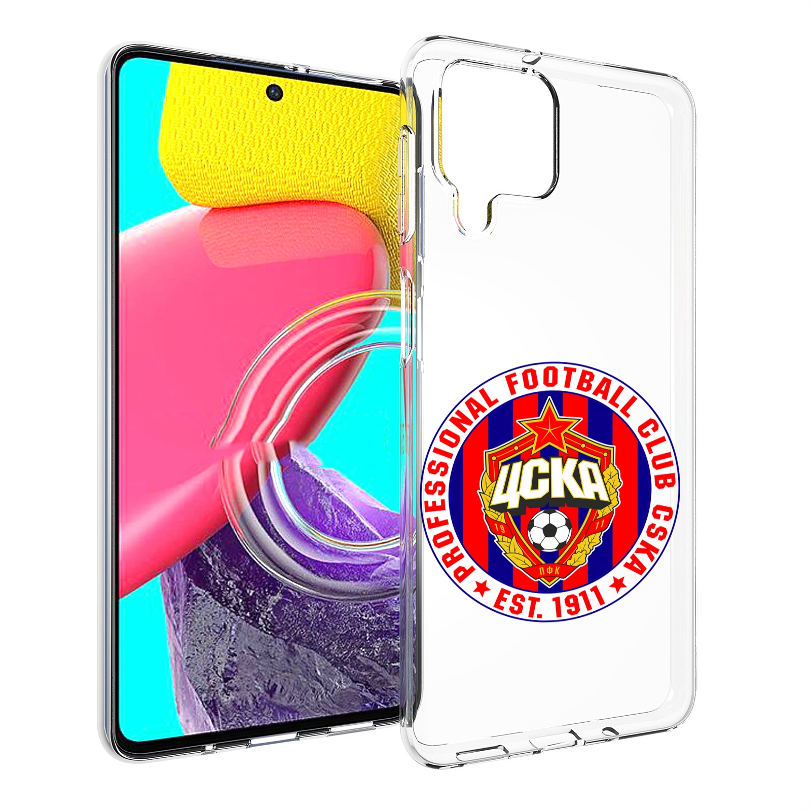 

Чехол MyPads ФК ЦСК логотип для Samsung Galaxy M53 (SM-M536), Прозрачный, Tocco