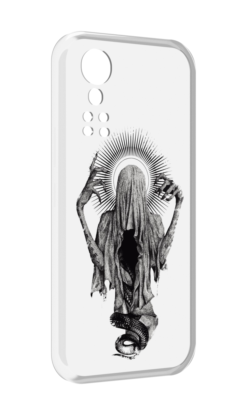 

Чехол MyPads страшная змея в мантии для ZTE Axon 30 5G / Axon 30S, Прозрачный, Tocco