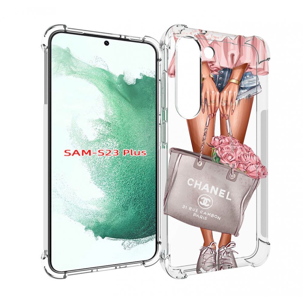 Чехол MyPads Сумка-с-цветами женский для Samsung Galaxy S23 Plus +