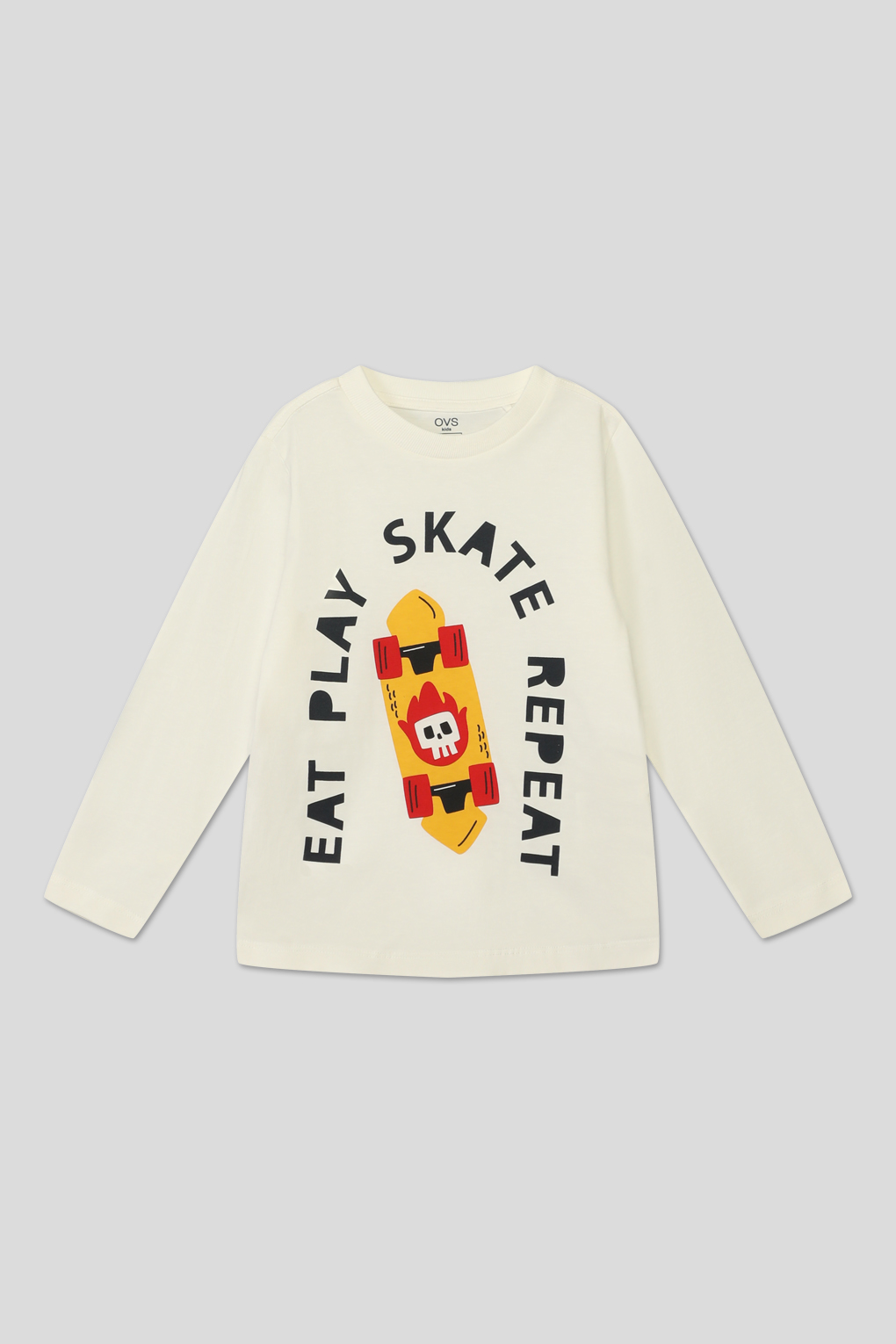 

Футболка с длинным рукавом OVS 1820611, Белый, 8-9, 1820611