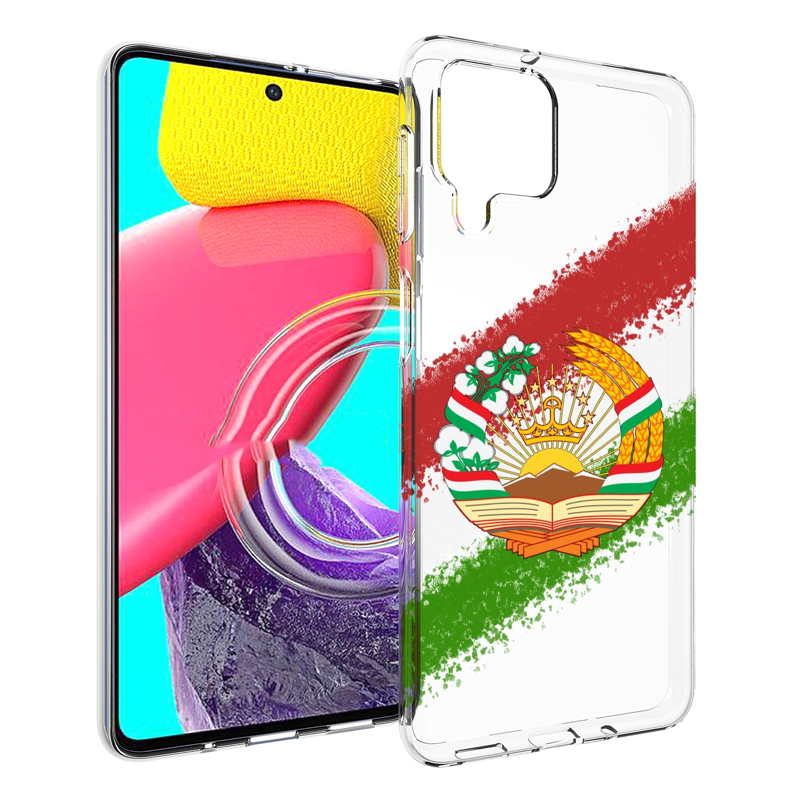 

Чехол MyPads герб флаг Таджикистана для Samsung Galaxy M53 (SM-M536), Прозрачный, Tocco