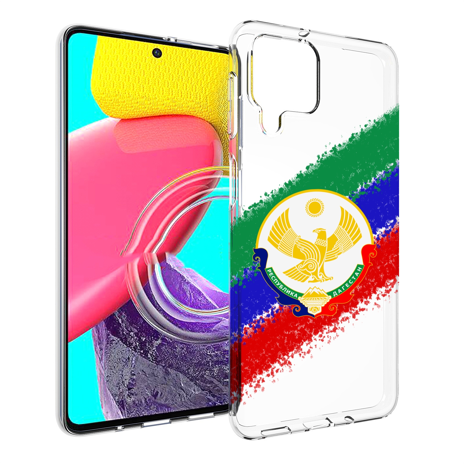 

Чехол MyPads герб флаг Дагестана для Samsung Galaxy M53 (SM-M536), Прозрачный, Tocco