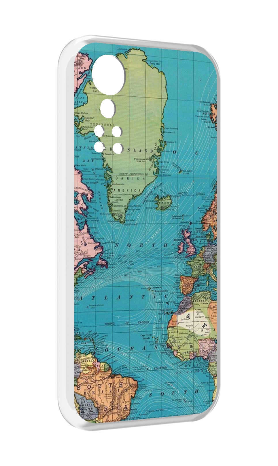 

Чехол MyPads старая карта земли для ZTE Axon 30 5G / Axon 30S, Прозрачный, Tocco