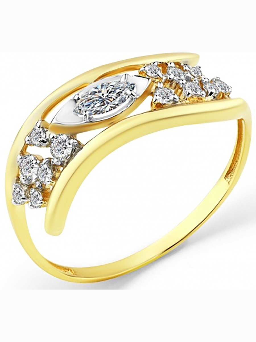 

Кольцо из жёлтого золота с 14 фианитами р. 17 Master Brilliant 1000406, 1000406