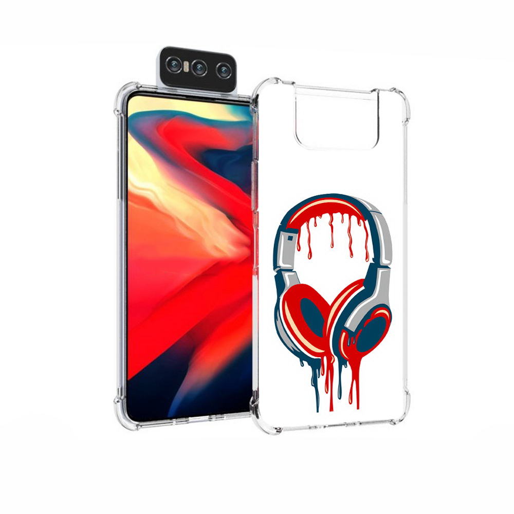 

Чехол MyPads Tocco для Asus Zenfone 7 (ZS670KS) не делай громко, Прозрачный, Tocco