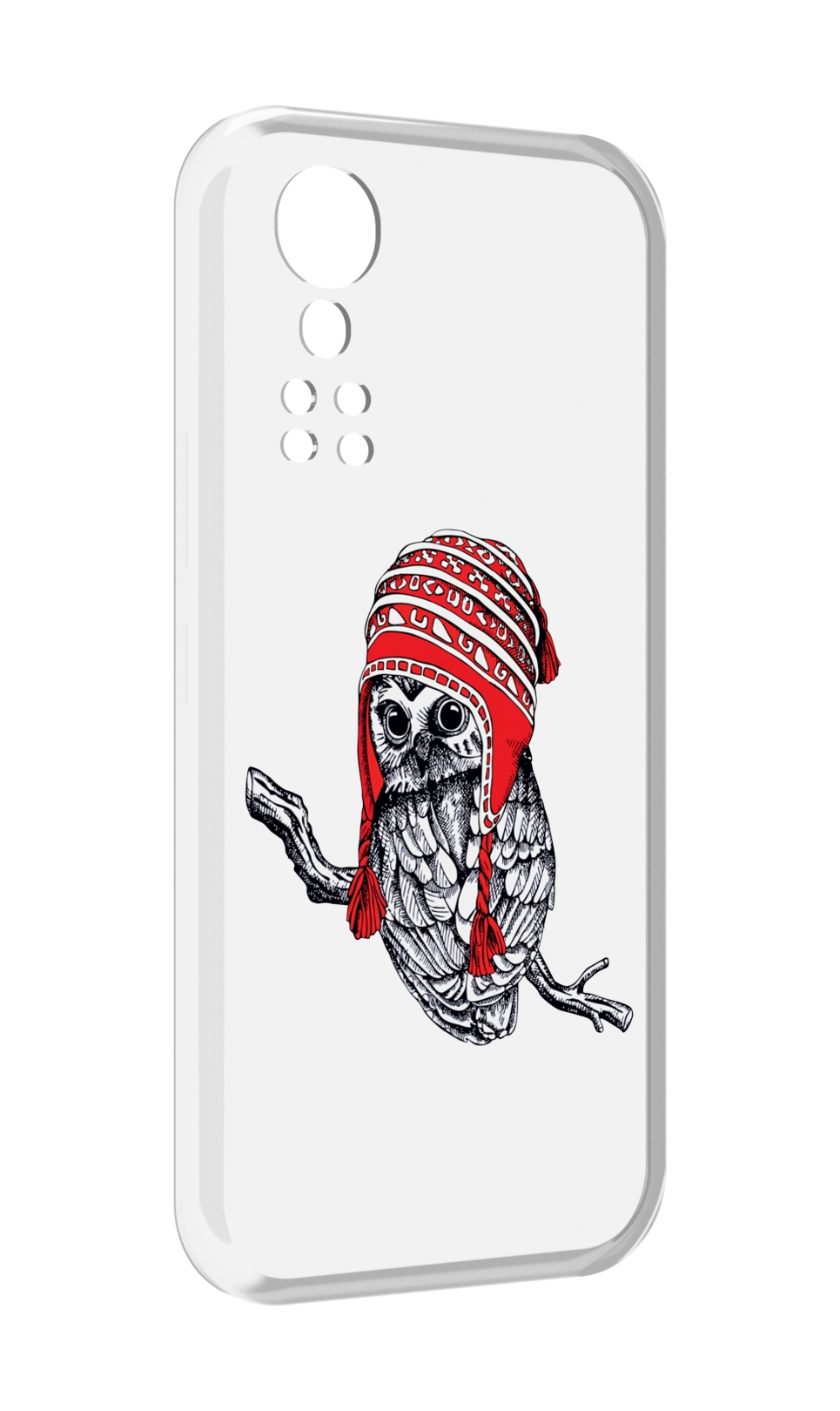 

Чехол MyPads сова-в-красной-шапке-на-веточке для ZTE Axon 30 5G / Axon 30S, Прозрачный, Tocco