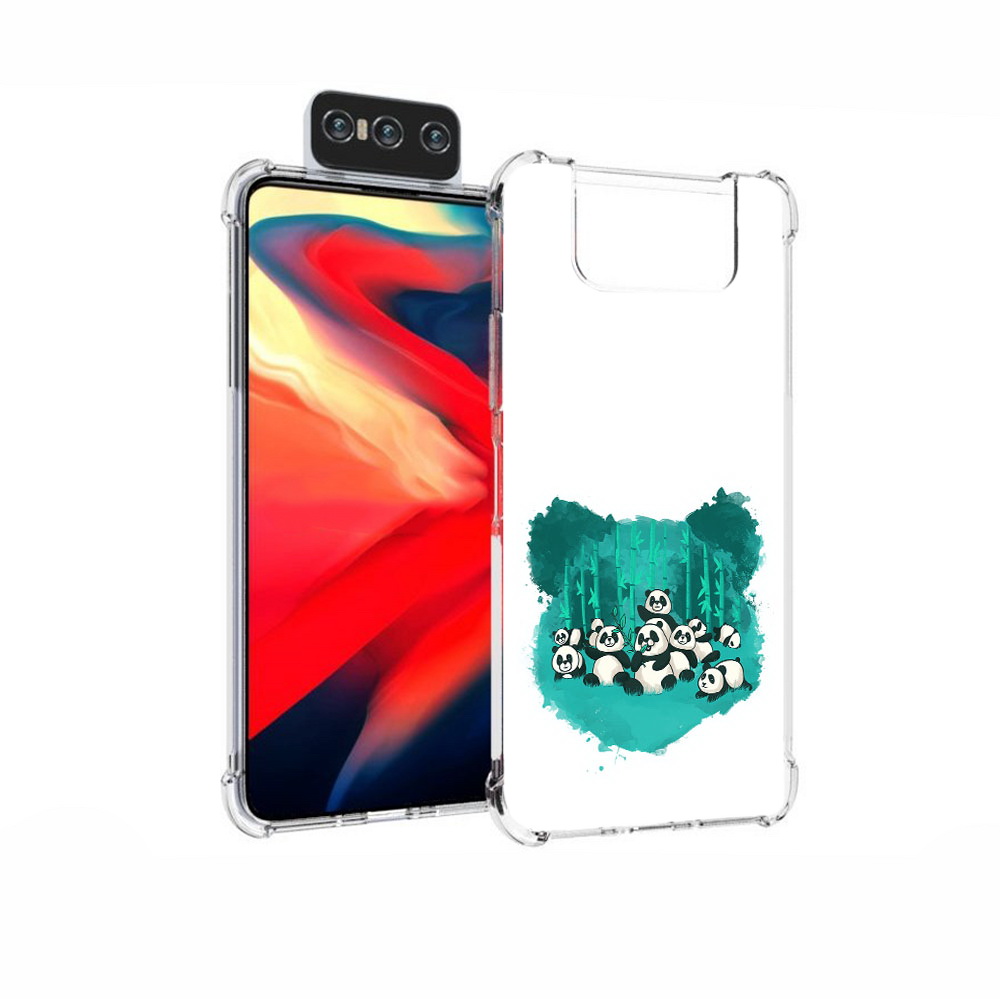 

Чехол MyPads Tocco для Asus Zenfone 7 (ZS670KS) нарисованные панды, Прозрачный, Tocco