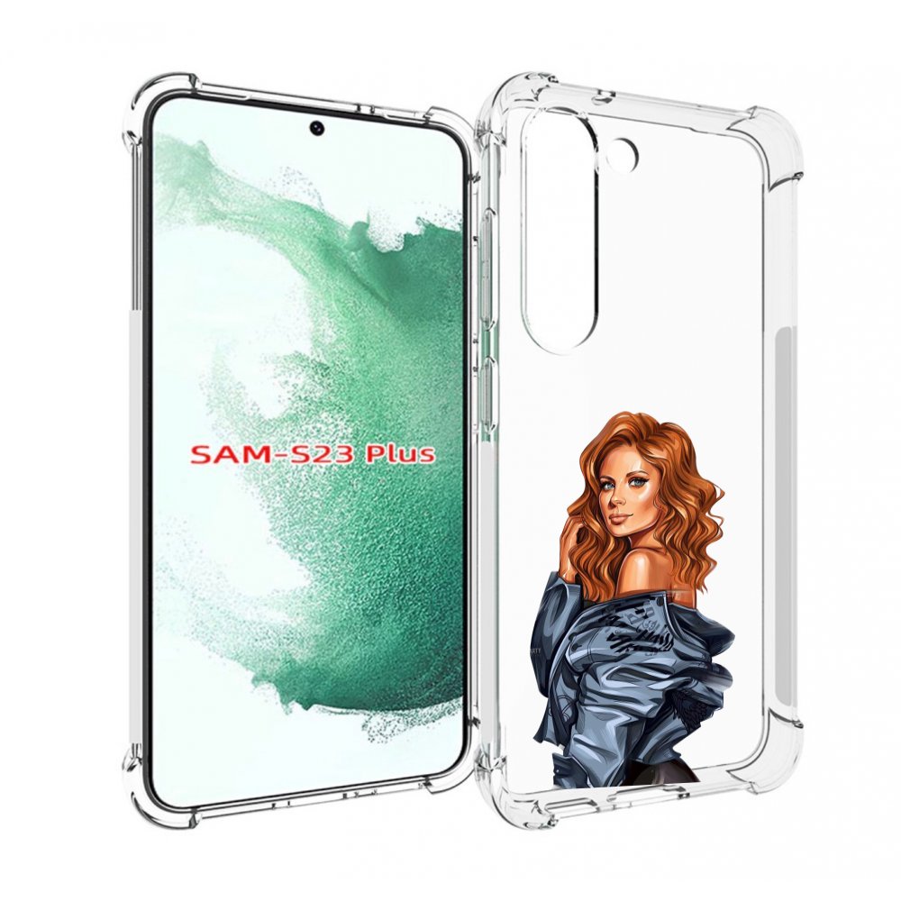 

Чехол MyPads Рыжая-девушка женский для Samsung Galaxy S23 Plus +, Прозрачный, Tocco
