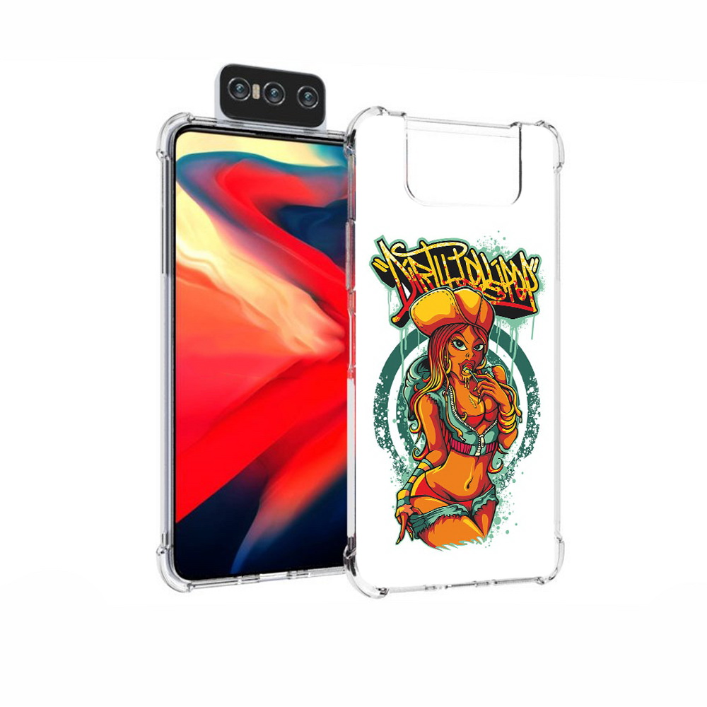

Чехол MyPads Tocco для Asus Zenfone 7 (ZS670KS) нарисованная девушка комикс, Прозрачный, Tocco