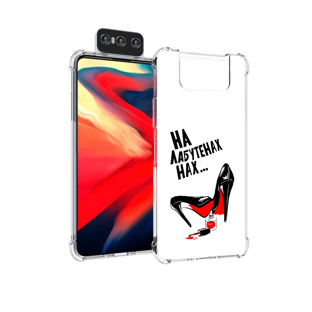 

Чехол MyPads Tocco для Asus Zenfone 7 (ZS670KS) на лабутенах, Прозрачный, Tocco
