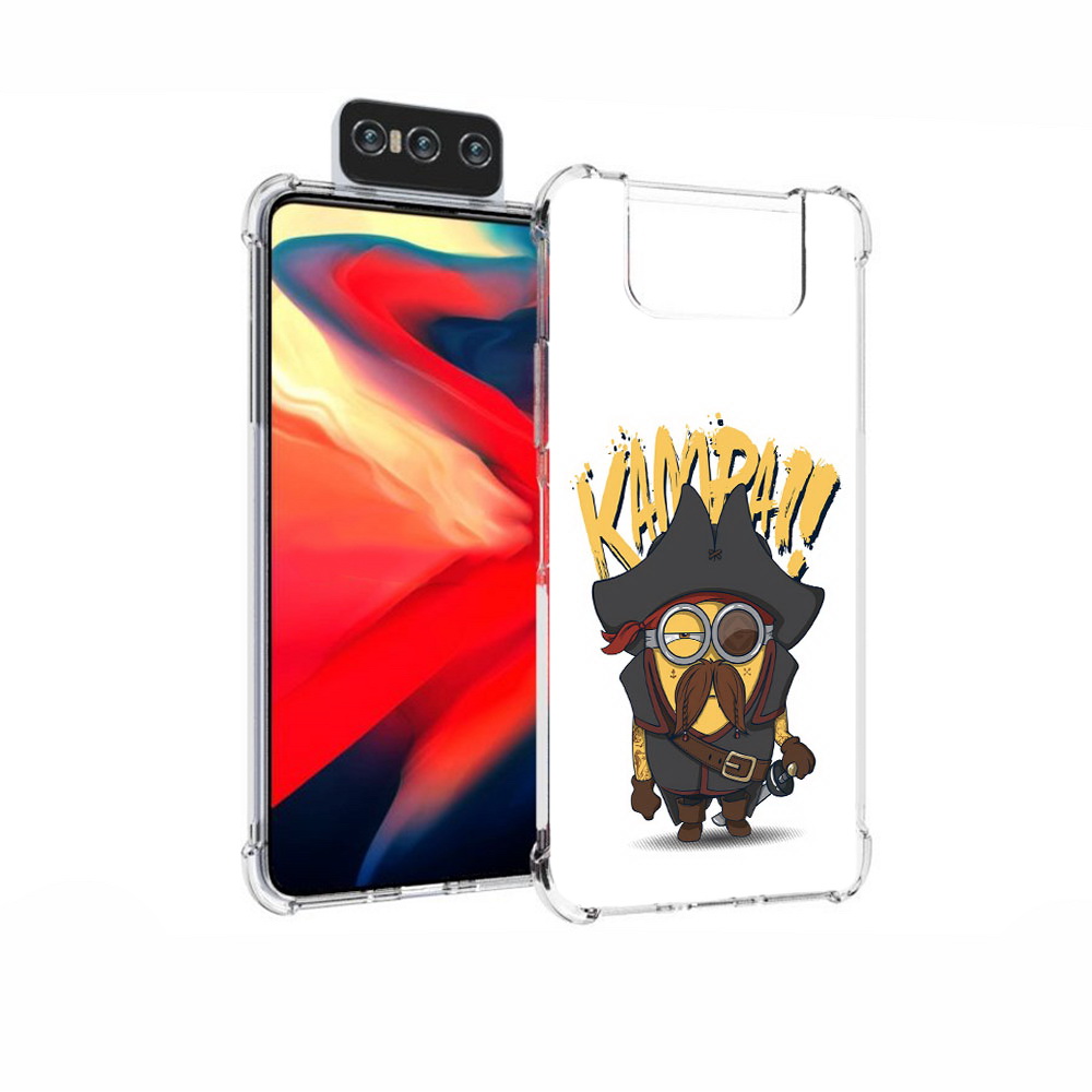 

Чехол MyPads Tocco для Asus Zenfone 7 (ZS670KS) миньон пират, Прозрачный, Tocco